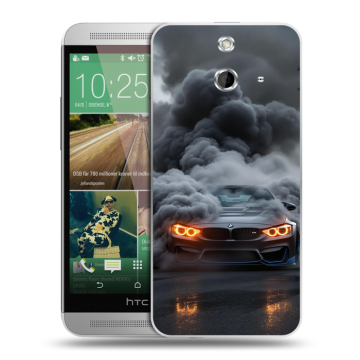 Пластиковый чехол на HTC One E8 с принтом BMW БМВ
