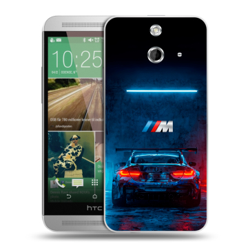 Пластиковый чехол на HTC One E8 с принтом BMW БМВ Пластиковый чехол на HTC One E8 с принтом BMW БМВ