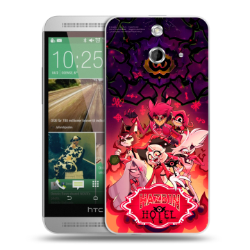 Пластиковый чехол на HTC One E8 с принтом Hazbin Hotel Отель Хазбин
