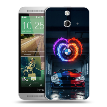 Пластиковый чехол на HTC One E8 с принтом BMW БМВ