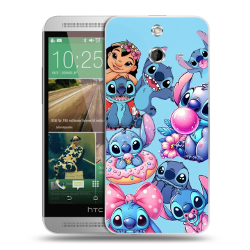 Пластиковый чехол на HTC One E8 с принтом Лило и Стич