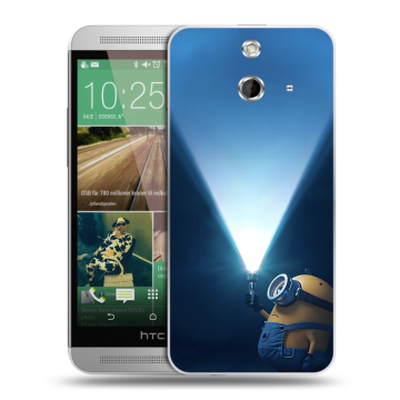 Пластиковый чехол на HTC One E8 с принтом Миньоны