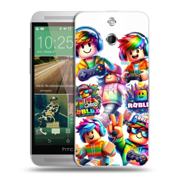 Пластиковый чехол на HTC One E8 с принтом Roblox Роблокс