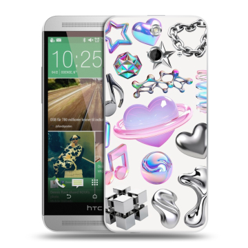 Пластиковый чехол на HTC One E8 с принтом Y2K