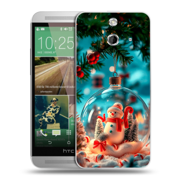 Пластиковый чехол на HTC One E8 с принтом Новый год Пластиковый чехол на HTC One E8 с принтом Новый год