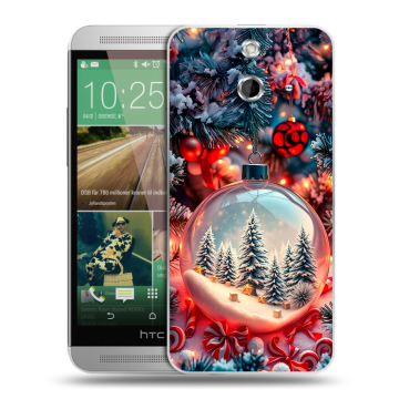 Пластиковый чехол на HTC One E8 с принтом Новый год Пластиковый чехол на HTC One E8 с принтом Новый год