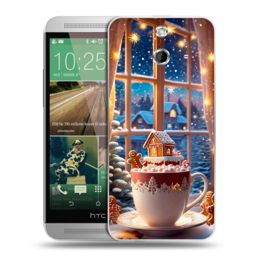 Пластиковый чехол на HTC One E8 с принтом Новый год Пластиковый чехол на HTC One E8 с принтом Новый год