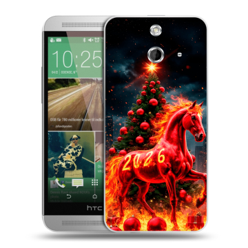 Пластиковый чехол на HTC One E8 с принтом Новый год Пластиковый чехол на HTC One E8 с принтом Новый год