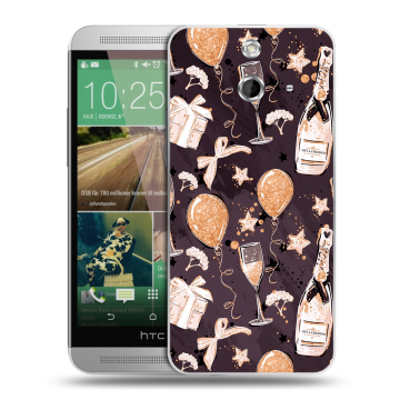 Пластиковый чехол на HTC One E8 с принтом Новый год Пластиковый чехол на HTC One E8 с принтом Новый год