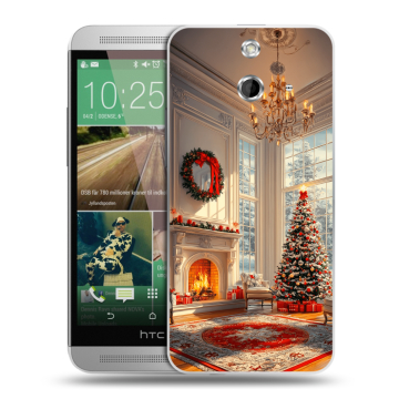 Пластиковый чехол на HTC One E8 с принтом Новый год Пластиковый чехол на HTC One E8 с принтом Новый год