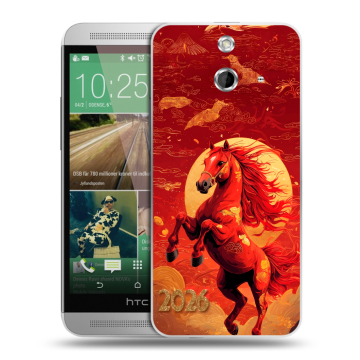 Пластиковый чехол на HTC One E8 с принтом Новый год Пластиковый чехол на HTC One E8 с принтом Новый год