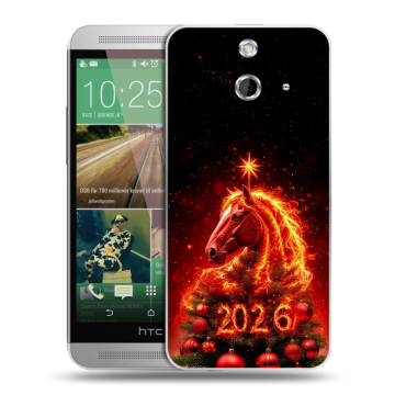 Пластиковый чехол на HTC One E8 с принтом Новый год Пластиковый чехол на HTC One E8 с принтом Новый год