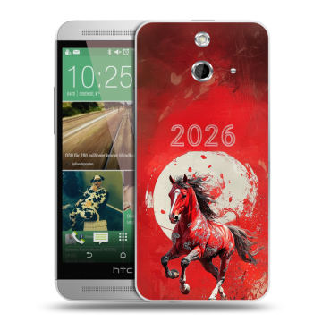 Пластиковый чехол на HTC One E8 с принтом Новый год Пластиковый чехол на HTC One E8 с принтом Новый год