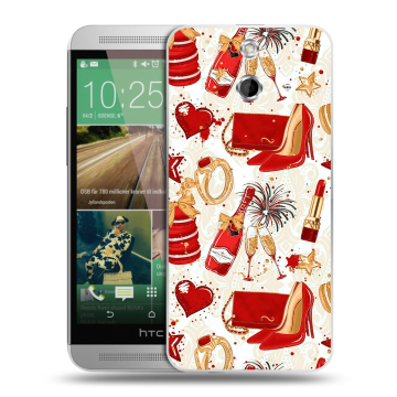 Пластиковый чехол на HTC One E8 с принтом Новый год Пластиковый чехол на HTC One E8 с принтом Новый год