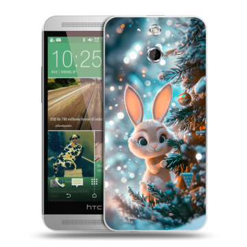Пластиковый чехол на HTC One E8 с принтом Новый год