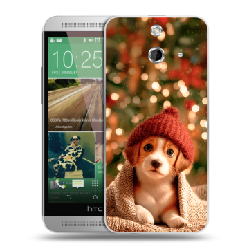 Пластиковый чехол на HTC One E8 с принтом Новый год