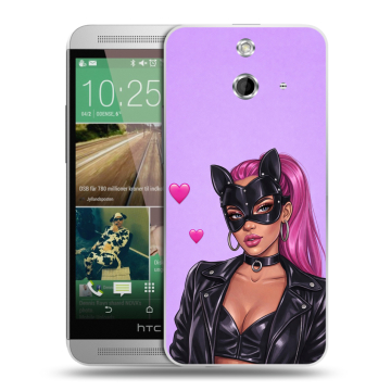 Пластиковый чехол на HTC One E8 с принтом женский