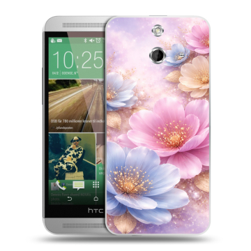Пластиковый чехол на HTC One E8 с принтом женский