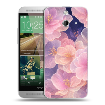 Пластиковый чехол на HTC One E8 с принтом женский