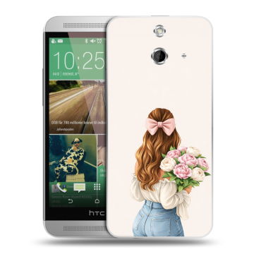 Пластиковый чехол на HTC One E8 с принтом женский