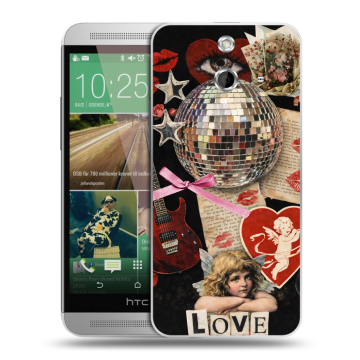 Пластиковый чехол на HTC One E8 с принтом для девочек