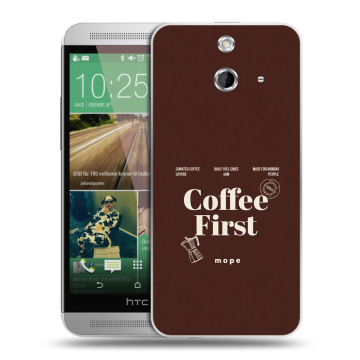 Пластиковый чехол на HTC One E8 с принтом женский