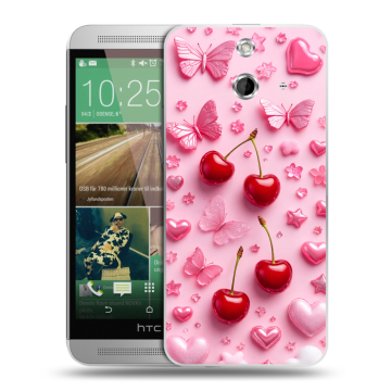 Пластиковый чехол на HTC One E8 с принтом для девочек