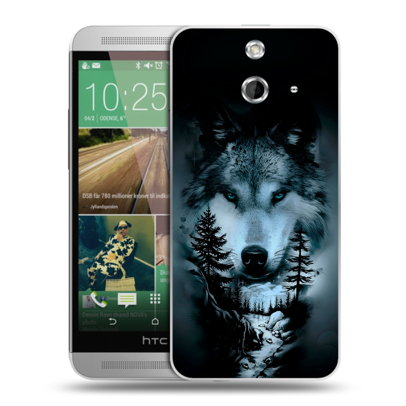 Пластиковый чехол на HTC One E8 с принтом Лесной волк Пластиковый чехол на HTC One E8 с принтом Лесной волк