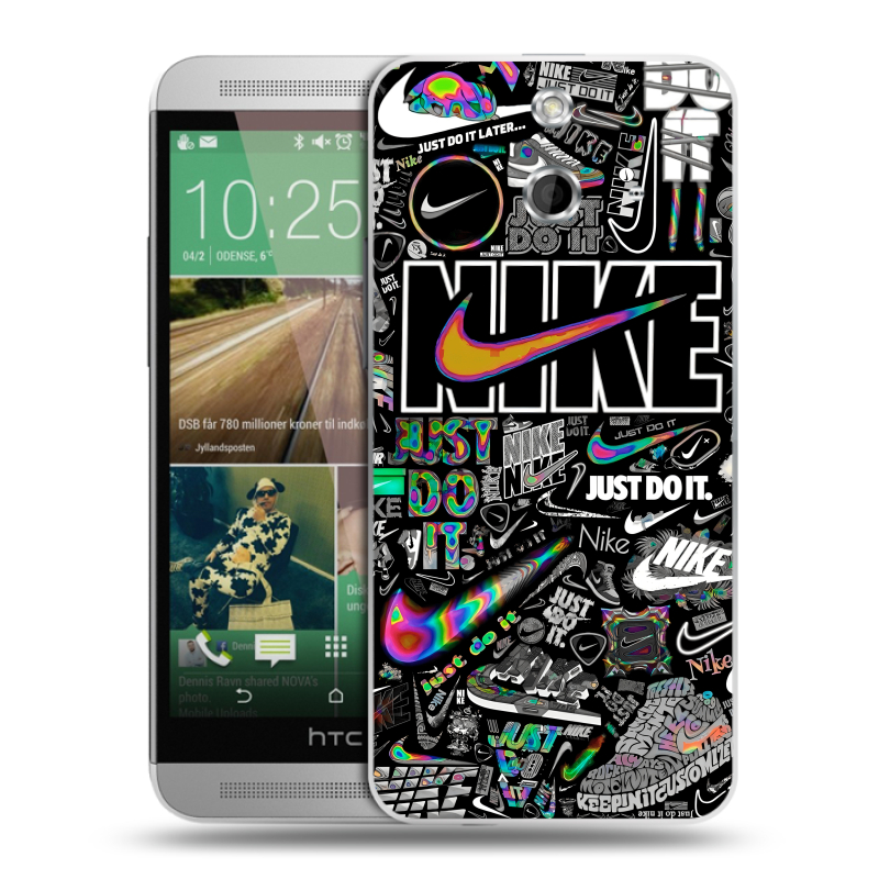 Пластиковый чехол на HTC One E8 с принтом Найк Пластиковый чехол на HTC One E8 с принтом Найк