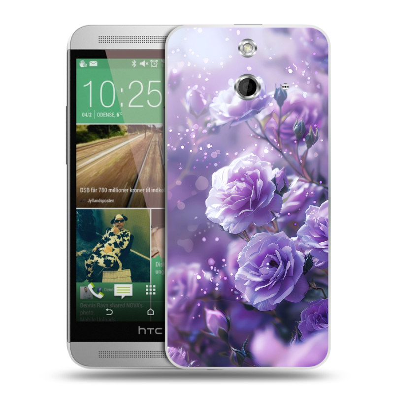 Пластиковый чехол на HTC One E8 с принтом Розы цветы Пластиковый чехол на HTC One E8 с принтом Розы цветы