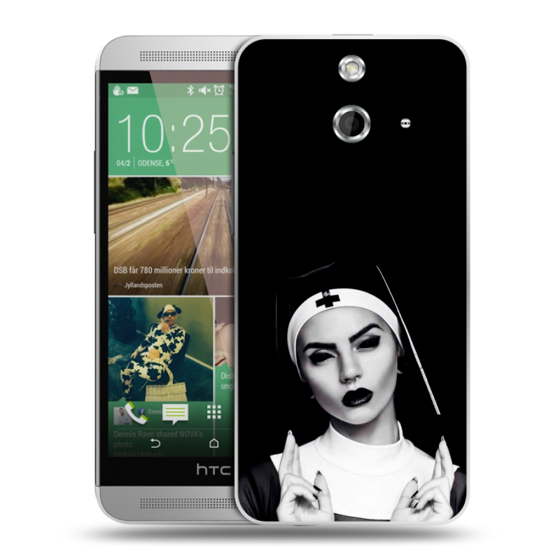 Пластиковый чехол на HTC One E8 с принтом монашка Пластиковый чехол на HTC One E8 с принтом монашка