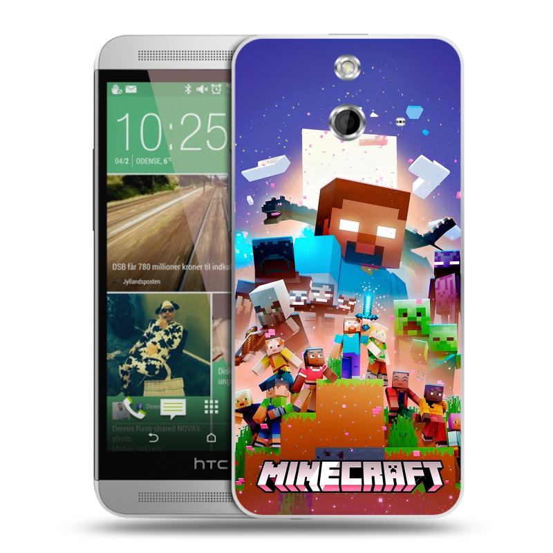 Пластиковый чехол на HTC One E8 с принтом Майнкрафт Minecraft Пластиковый чехол на HTC One E8 с принтом Майнкрафт Minecraft