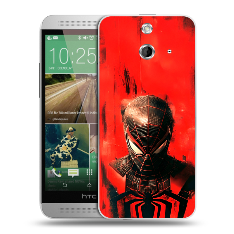 Пластиковый чехол на HTC One E8 с принтом человек паук spiderman Пластиковый чехол на HTC One E8 с принтом человек паук spiderman