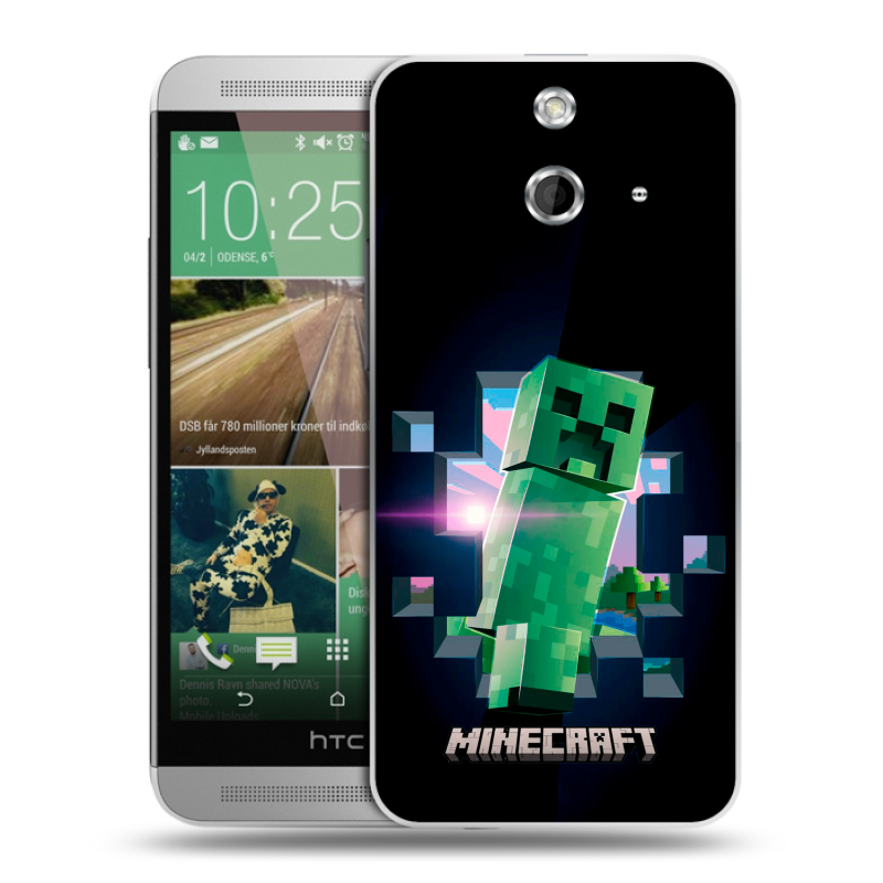 Пластиковый чехол на HTC One E8 с принтом Майнкрафт Minecraft Пластиковый чехол на HTC One E8 с принтом Майнкрафт Minecraft