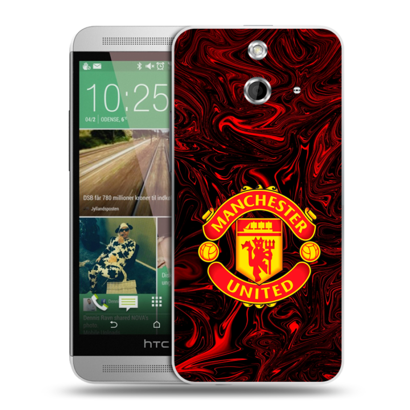 Пластиковый чехол на HTC One E8 с принтом Manchester United Пластиковый чехол на HTC One E8 с принтом Manchester United
