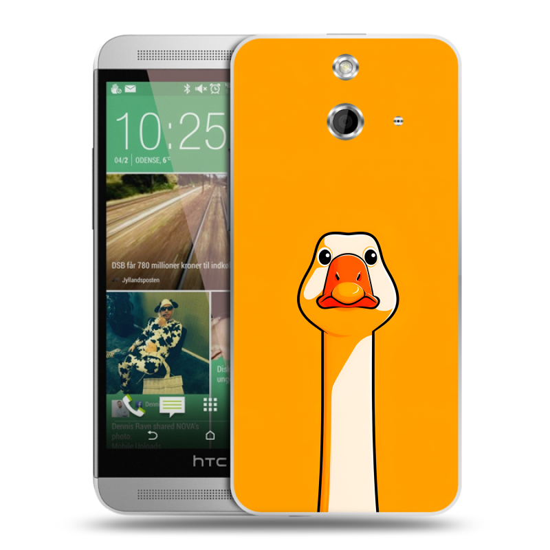 Пластиковый чехол на HTC One E8 с принтом Смешная утка Пластиковый чехол на HTC One E8 с принтом Смешная утка