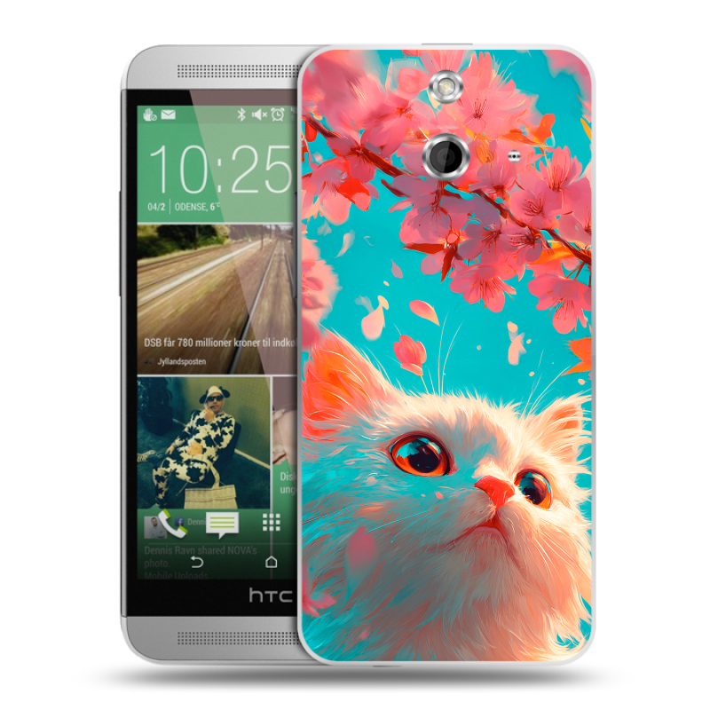 Пластиковый чехол на HTC One E8 с принтом Красивый кот Пластиковый чехол на HTC One E8 с принтом Красивый кот