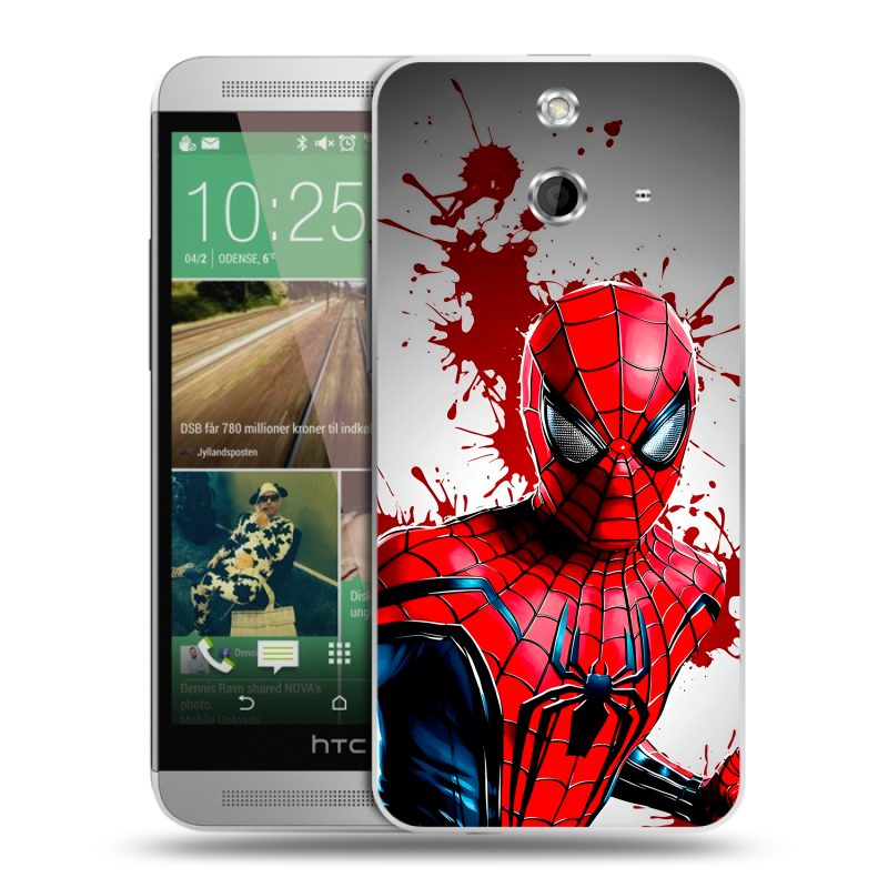 Пластиковый чехол на HTC One E8 с принтом Spiderman Человек паук Пластиковый чехол на HTC One E8 с принтом Spiderman Человек паук