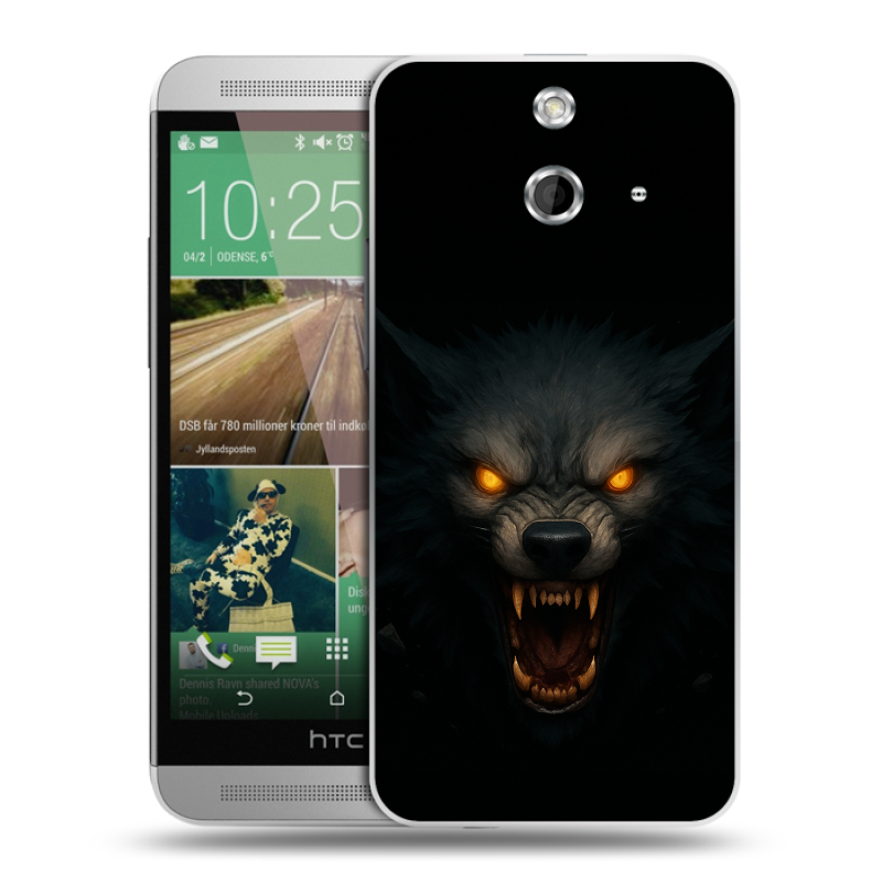 Пластиковый чехол на HTC One E8 с принтом Волк Пластиковый чехол на HTC One E8 с принтом Волк
