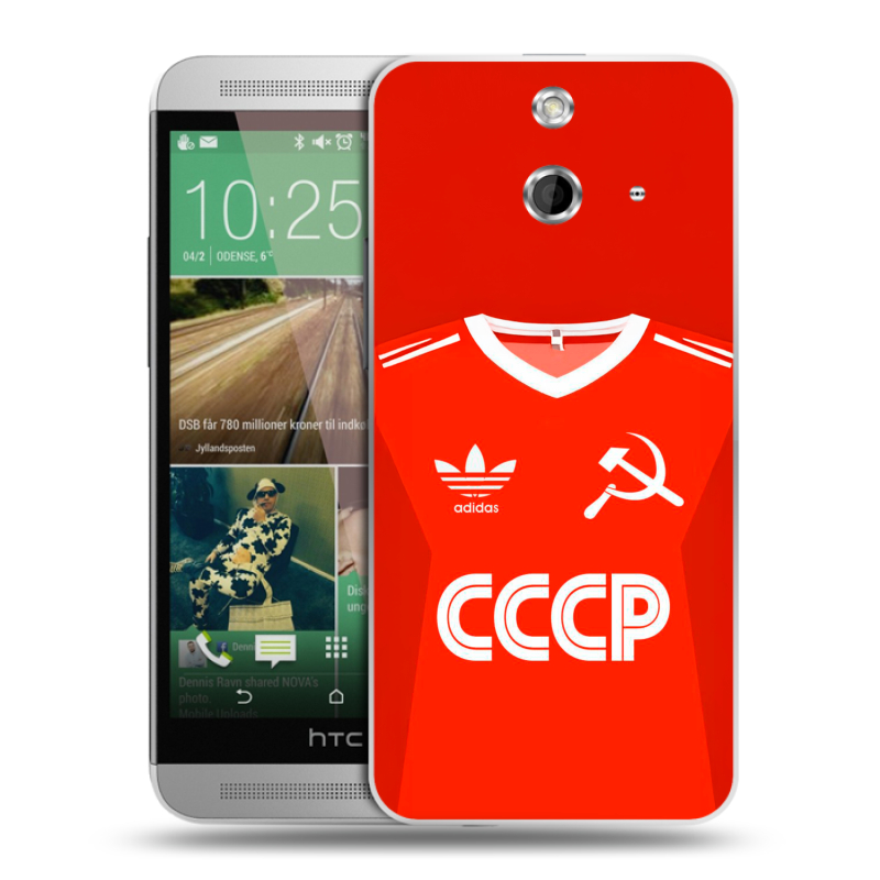 Пластиковый чехол на HTC One E8 с принтом Флаг Герб СССР Пластиковый чехол на HTC One E8 с принтом Флаг Герб СССР