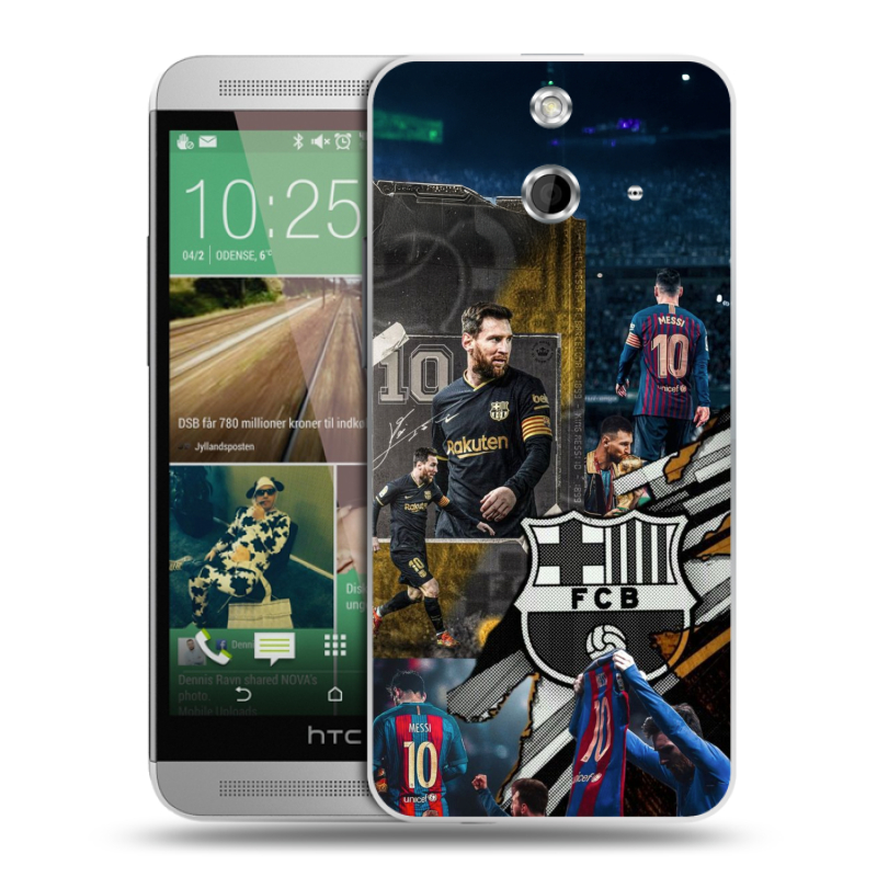 Пластиковый чехол на HTC One E8 с принтом Messi Barcelona Пластиковый чехол на HTC One E8 с принтом Messi Barcelona