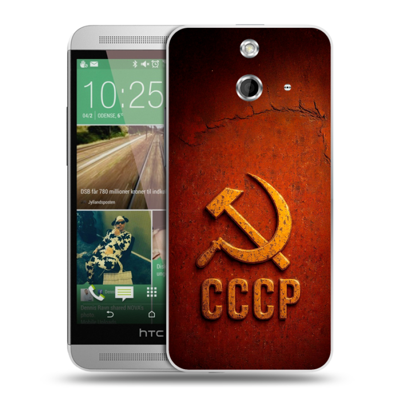 Пластиковый чехол на HTC One E8 с принтом Флаг Герб СССР Пластиковый чехол на HTC One E8 с принтом Флаг Герб СССР