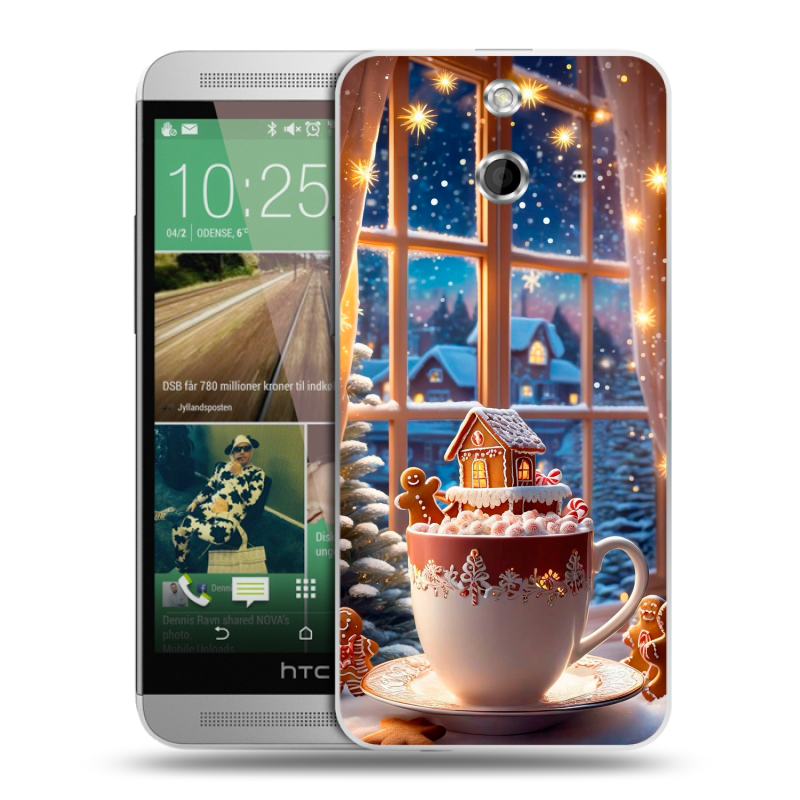 Пластиковый чехол на HTC One E8 с принтом Новый год Пластиковый чехол на HTC One E8 с принтом Новый год