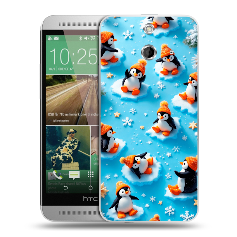 Пластиковый чехол на HTC One E8 с принтом Новый год Пластиковый чехол на HTC One E8 с принтом Новый год