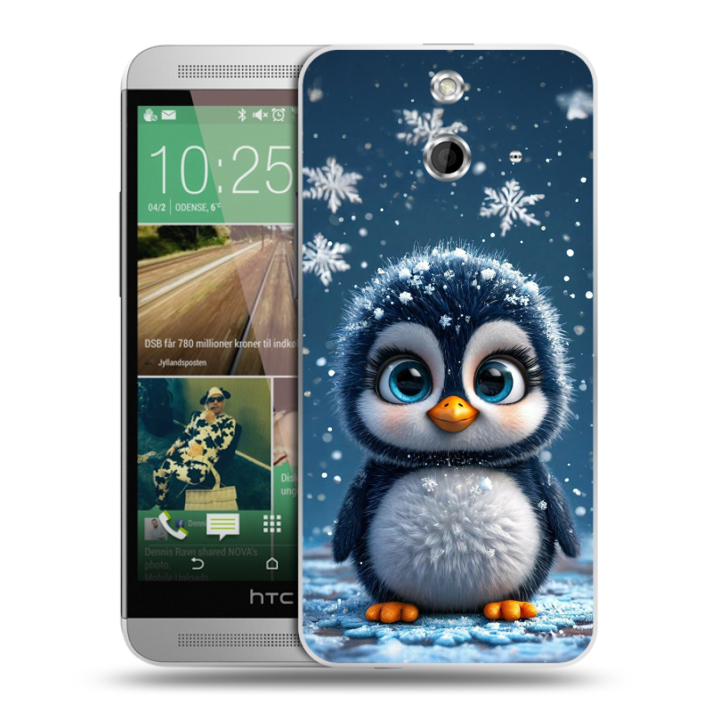 Пластиковый чехол на HTC One E8 с принтом Новый год Пластиковый чехол на HTC One E8 с принтом Новый год