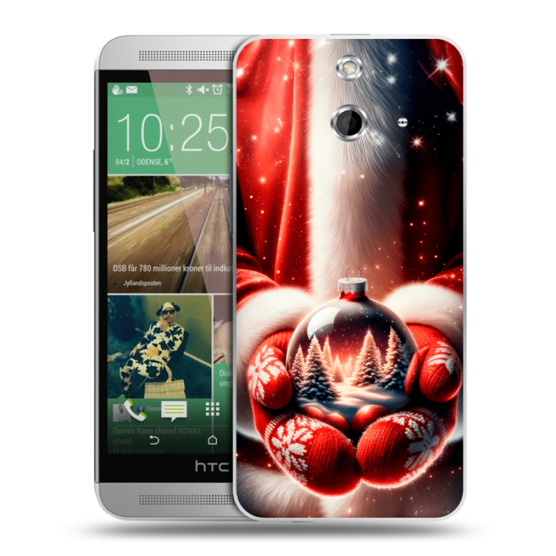 Пластиковый чехол на HTC One E8 с принтом Новый год Пластиковый чехол на HTC One E8 с принтом Новый год