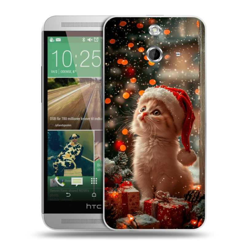 Пластиковый чехол на HTC One E8 с принтом Новый год Пластиковый чехол на HTC One E8 с принтом Новый год