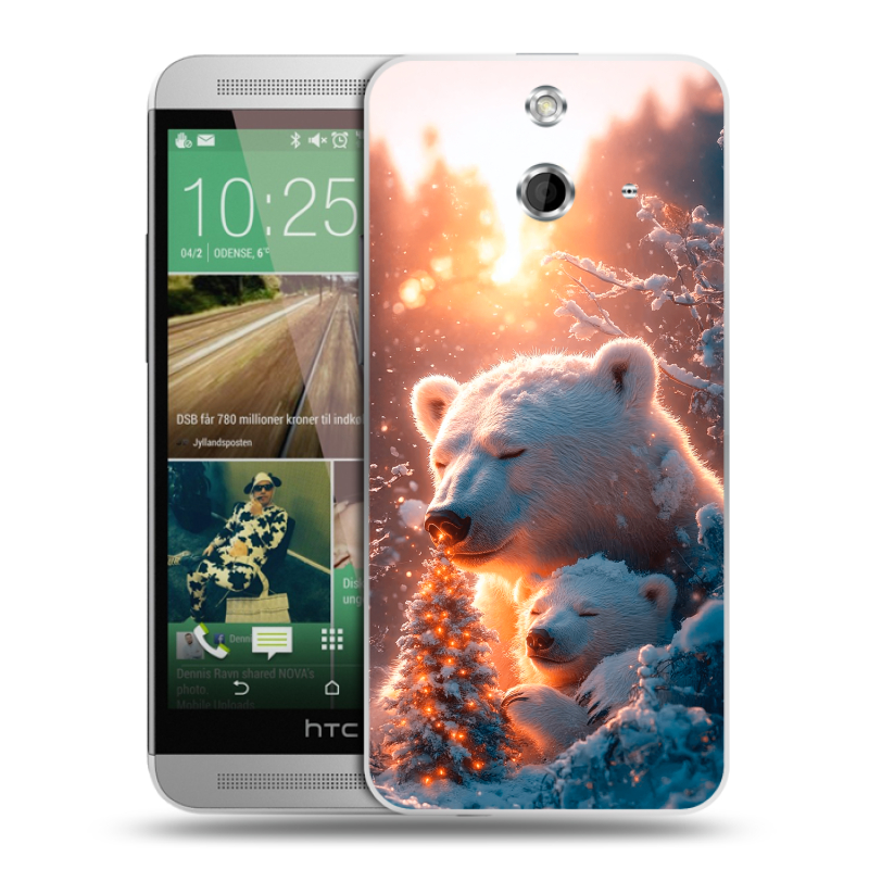 Пластиковый чехол на HTC One E8 с принтом Новый год Пластиковый чехол на HTC One E8 с принтом Новый год