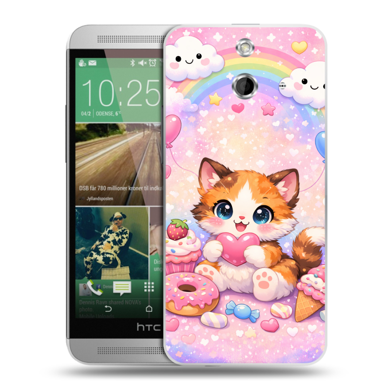 Пластиковый чехол на HTC One E8 с принтом для девочек Пластиковый чехол на HTC One E8 с принтом для девочек
