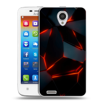 Пластиковый чехол на Lenovo S650 Ideaphone с принтом Яркие абстракции